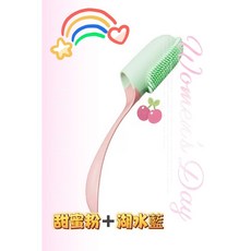 寵物指套牙刷 - 狗/貓適用 矽膠潔牙指套 萬毛牙刷, 甜蜜粉+湖水藍, 1個