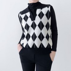 엘투엘골프 니트골프조끼 여성골프베스트 빅사이즈 여자골프웨어 쿠키조끼