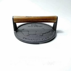 무쇠 누름판 구이용 누르개 크래커 스테이크용 구이도구, 구매자 사진 동영상 문의, 1개, 1cm