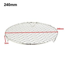 라운드 냉각 베이킹 랙 304 스테인레스 스틸 와이어 오븐 그릴 시트 그리드 트레이 비스킷/쿠키/파이/빵/케이크 Ra, 1개