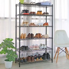 【品樂生活】耐重鐵力士35X90CM六層、七層置物鞋架 (鐵架/鐵力士架/層架/置物架/鞋架/玄關架), 1個, 六層,180公分