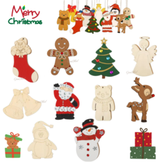 제니미엘 팬시우드 나무공예 할로윈 만들기 키트 DIY 크리스마스 만들기, B. 크리스마스 세트 (20P), 1개