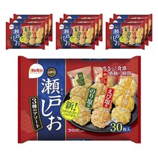 Befco 栗山 瀨戶風味米果 柚子鹽味+蝦鹽味+海苔鹽味 各10包入, 10個