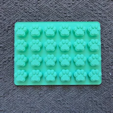 1개 24구 고양이 발바닥 모양 초콜릿 실리콘 몰드 (사탕 쿠키 수제 베이킹 도구 주방용), 01 013green