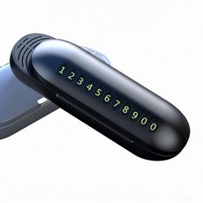 자동차 3in1 핸드폰번호 차량 블랙 전화번호판, 1개, 블랙_화이트머스크