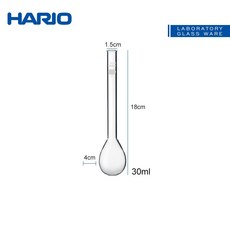 HARIO 凱氏燒瓶 凱氏分解瓶 比重瓶 耐熱玻璃, 1個, 30mL