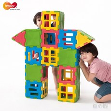 童心園Weplay巧思積木組 (28/56件組) - 窗形積木，平面立體組合, 1個, 巧思積木組 28件