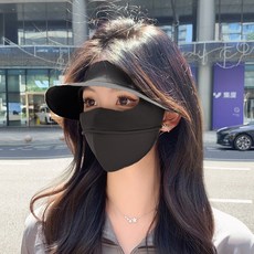 防曬面罩全臉防紫外線遮脖子女夏開車全臉護頸冰絲遮陽面罩臉基尼