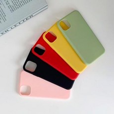 [교보문고] 태블리스 아이폰 심플 젤리 케이스 11 12 13 mini pro HP-8997, 옵션:11 pro레드