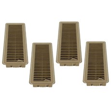 4Pcs 고효율 통풍구 그릴 녹슬지 않는 에어 커버 조절 가능한 공기 흐름 제어, Brown