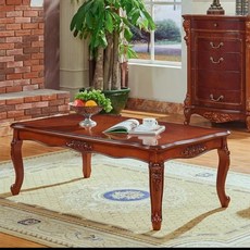 원형 티테이블 카페 테이블 유럽식 인테리어 빈티지 엔틱 월넛(60x61cm), Q. 긴 테이블 120x65x46