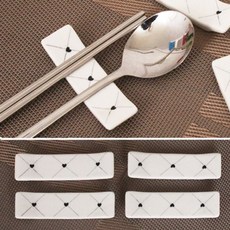 체크하트 수저받침4Poto8+6kEJ