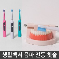 전동 양치 생활백서 구강 위생 충치 음파 칫솔, 화이트, 본상품선택, 상세페이지 참조, 1개