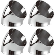 2개 스테인리스 강 엘보우 4인치 90° 만드렐 벤드 엘보우두께 16GA.065인치 벽 두께 304 배기 튜빙 차량 개조 파이프 계단 난간 세트, 3" 45° (4 Pack)