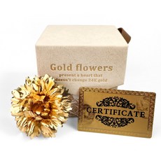 클레버이스트 24K 금 카네이션 브로치 핸드백 케이스 어버이날 선물, 1세트