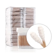 LOIEL 회오리형 나무면봉, 100개입, 20개