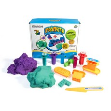 Mad Mattr 瘋狂博士MM沙-多元創意立體積木禮盒，兒童益智玩具，安全無毒，培養創造力, 紫色與湖綠, 1盒