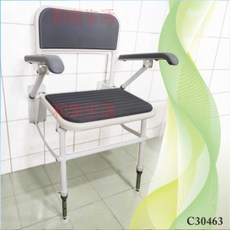 晉宇 沐浴椅 洗澡椅 鎖牆壁 有背扶手 JY-313，安全穩固，長者及行動不便人士適用, 1個