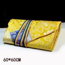 佛經收納袋 佛教包經布蓋經布經書布 佛經袋抄經書袋 經文袋 抄經桌布, 60CM金色