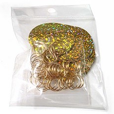 Bead 공예재료 스팽글 비즈+O링 (50장+50개) 한세트 컬러선택, 골드홀로그램, 1개