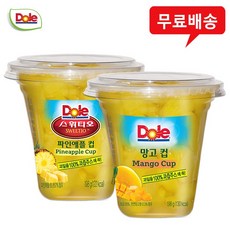 Dole 후룻컵 6컵(파인애플3+망고3)/무배, 1개, 198g