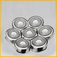 充電式刮鬍刀 一機多用 光頭造型 乾濕雙剃, 七刀頭替換刀頭1組