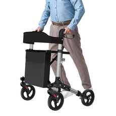 초경량 6.5kg 노인용 접이식 보행 보조기 알루미늄 합금 성인용 보행 보조기 높이 조절 가능, 1개