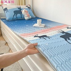 夏季涼蓆夾棉加厚涼感冰絲軟席, A類乳膠席*一路相伴-可水洗,90*200cm單席