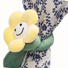 커튼 플라워 거실 패브릭 커튼 고정 홀더 강템, 1개