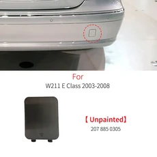 자동차 후면 범퍼 견인 후크 커버 캡 블랙 실버 메르세데스 벤츠 E 클래스 W211 E230 2003-2008 2118800305, 01 China Mainland, 01 Unpainted