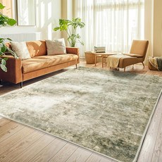 [ 1203602 ] 실루청 거실용 20.3 x 25.4cm(8 10인치) 러그 중립 세탁기 세탁 가능 대형 미끄럼 방지 뒷면 추상 러그 침대 아래 침실 식당 간격 빅 카, 5'x7'