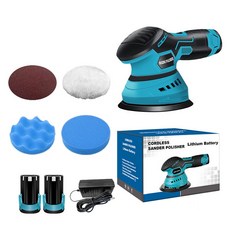 자동차 왁싱 폴리셔 다기능 12V 충전식 소형 무선 전동 광택기 목재 연마 광택용, [01] A, [02] 유럽 ​​연합