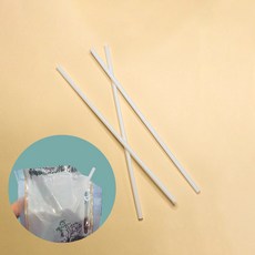 우유빨대 4파이 유백색 벌크포장 가는빨대 포도즙빨대 한약빨대 즙빨대 대용량 18cm, 1세트, 500개입 1세트, 500개입
