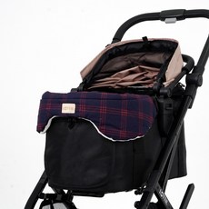 Lottie Puppy 嬰兒推車防護裝置, 格紋款(紅色)