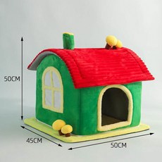 고양이 사계절 사이즈 가능 공용 탈부착 개집 보온 라지 안정감 겨울 밀폐, 버섯집[20근 이내 적용]