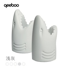qeebo 鯊魚造型傘桶, 淺灰色, 1個