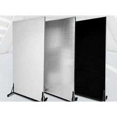 대형 사진조명반사판 화이트 스크린 스튜디오, 25k 하드 가하면 검정, 하양, 300X120X5cm(4장), 메탈 베이스