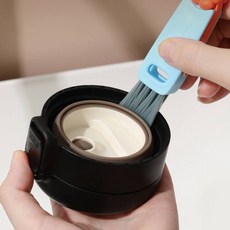 텀블러솔 브러쉬 젖병세척솔 컵뚜껑청소솔, 블루