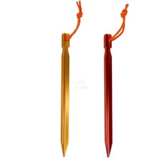 두두쇼핑몰샵 튼튼 메탈 텐트핀 1P 강력고정 고정템 야외활동, 레드