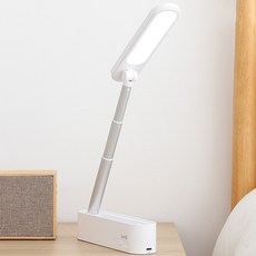 LED스탠드 책상 공부 독서용 침대 무선 스탠드, 화이트
