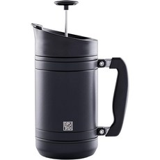 BruTrek by Planetary Design BaseCamp 커피 프레스 - 이중 벽 단열 스테인리스 Bru-Stop 기술 찌꺼기 없음 유출 뚜껑 Obsidian 32, 32 fl.oz