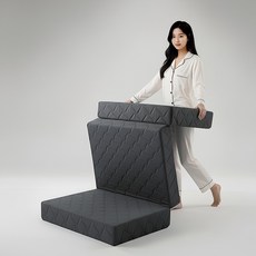 로안슬립 국내제작 3단 접이식 매트리스 라지킹 사이즈