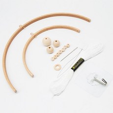 아트박스/오후4시 반원 원목 모빌 만들기 DIY재료, 1개