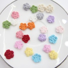 원단킹 2개] 1.5cm 뜨개꽃잎 12color (5801013), 옐로우