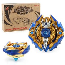 對戰陀螺 爆裂爆旋鋼鐵戰魂戰斗陀螺限定黃金版B-92凱旋圣劍盒裝雙向發射器, 1個, 92黄金版+双向拉尺发射器需自己安装