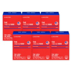 크릴오일 복합물 크릴오일 식약청 인증 식약청인증 크릴오일 1000 정품 크릴오일오메가3 크릴오일인지질56 크릴오일 추천, 6세트, 30회분