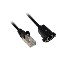 인네트워크 CAT6 FTP 판넬형 연장 랜케이블 5M 블랙