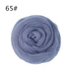 Jiwuo Wool Roving for Needle Felting 메리노 울 로빙 Premium Combed Top DIY 공예 핸드 스피닝 Felting 프로젝트에 적합, 65, 50 그램, 1개