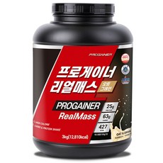 프로게이너 리얼매스 오트그레인 마른체형 벌크업 체중증가 곡물 탄수화물 단백질쉐이크 하드게이너, 1개, 3kg