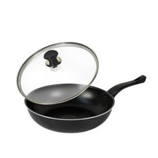 엠앤쿡 독일 오스벨 베이직 궁중팬 28cm 볶음 웍 스팀홀 유리뚜껑 포함, 단일구성